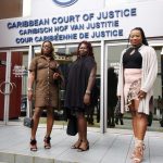 Angel, Candace and Pheches outside of the CCJ in 2018