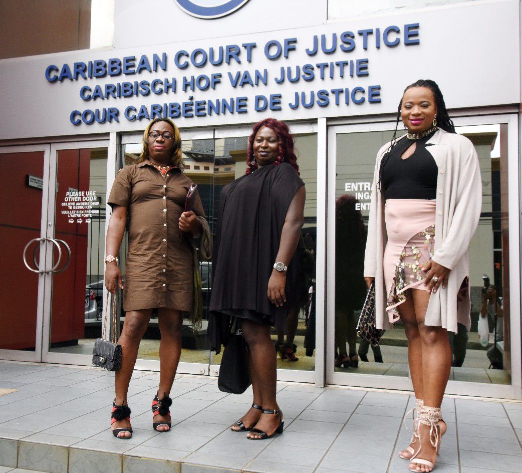 Angel, Candace and Pheches outside of the CCJ in 2018