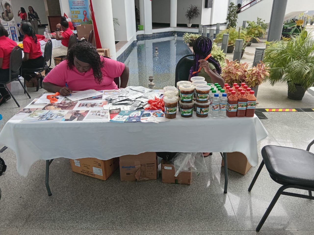 GTU members selling products from the organisation